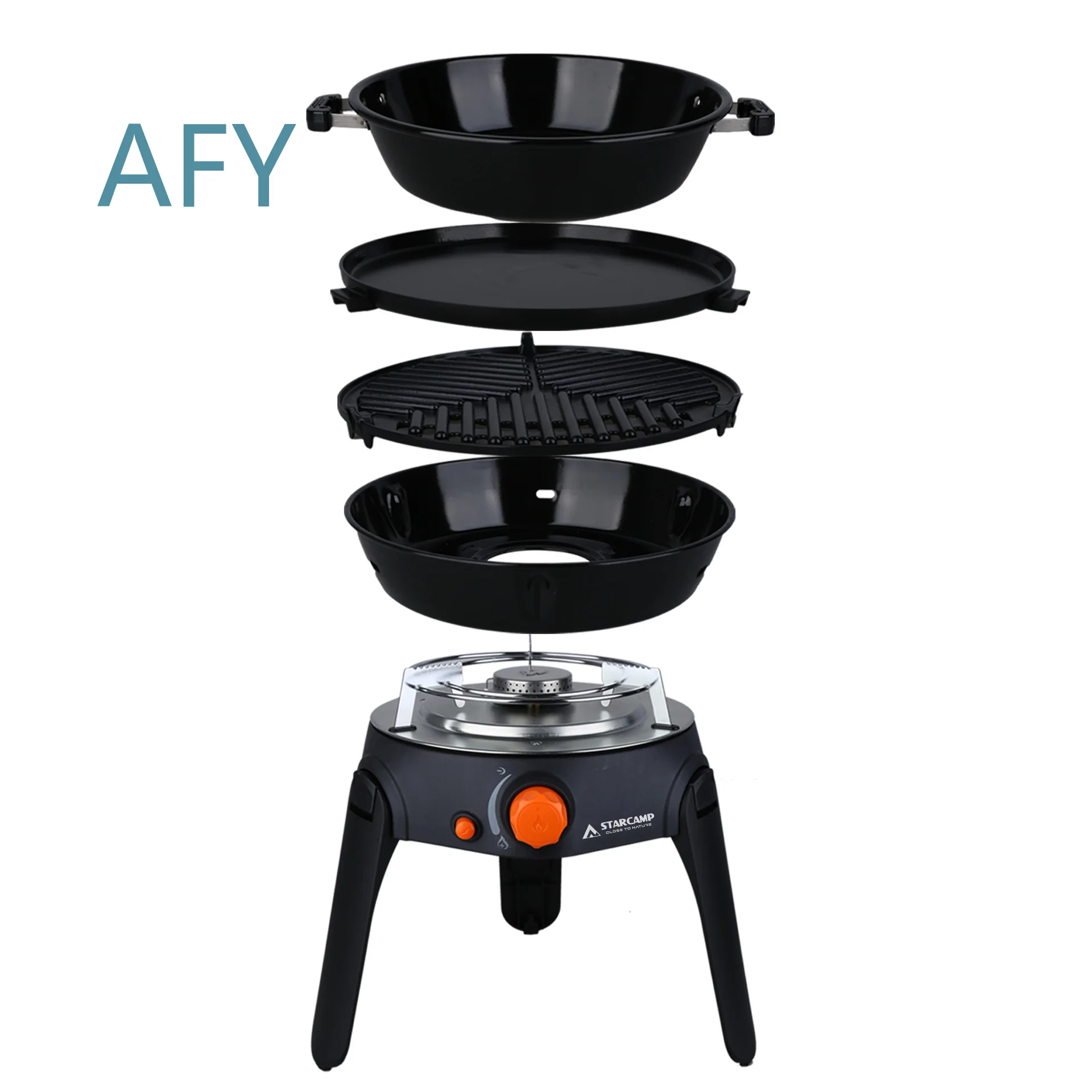 STARCAMP for Outdoor Camping Gas Grill Portable Cassette Stove for BBQ Cooking Hiking Travel Backpacking Picnic