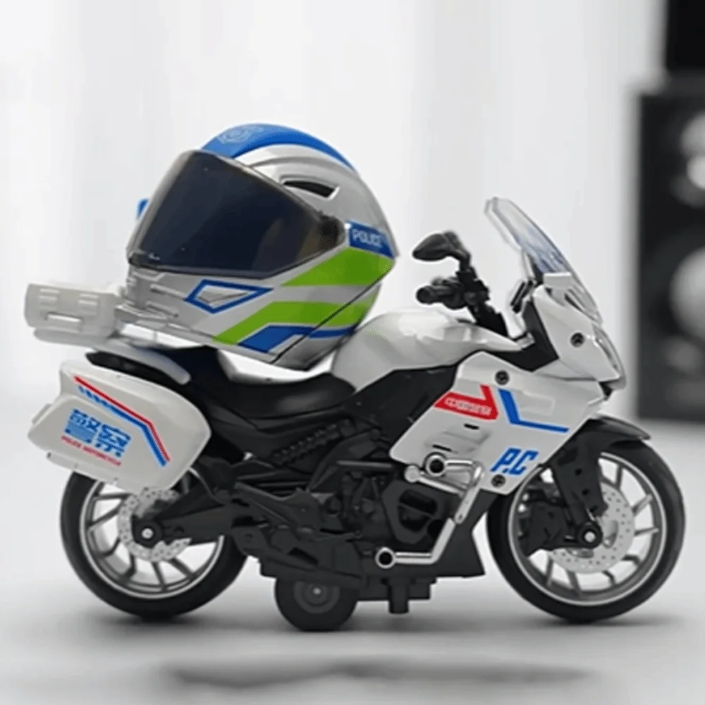 

Transforming Helmet Simulated Motorcycle Rider Doll Action Figure Joint Mobility Alloy Motorcycle Helmet Toy Flexible Cool