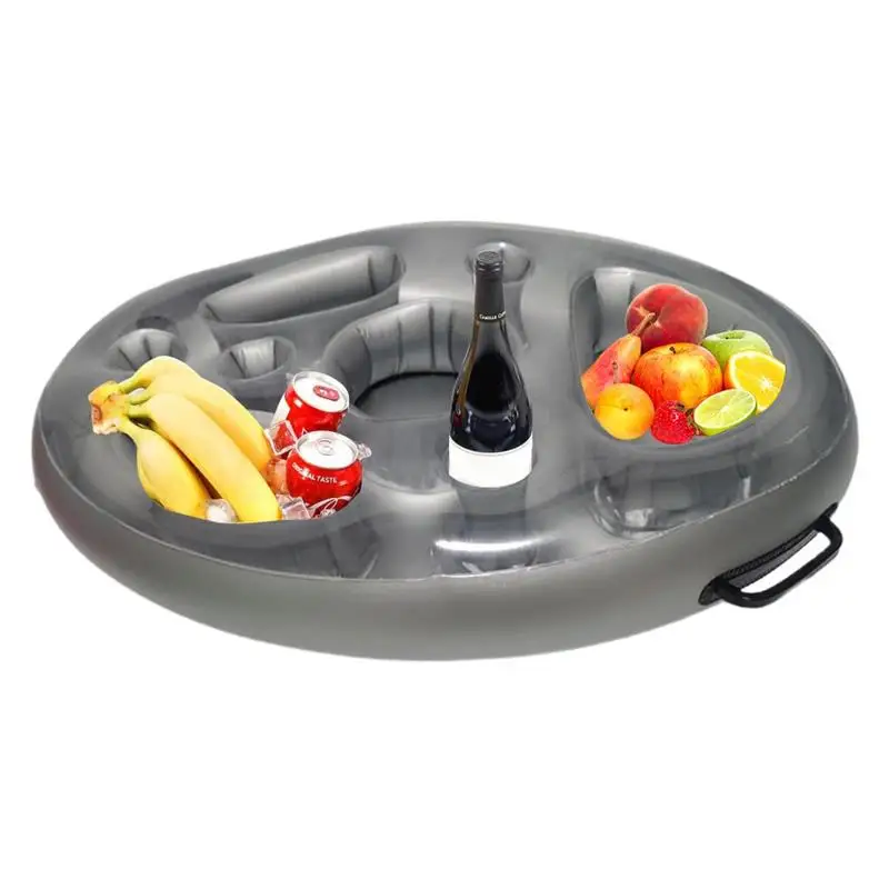 Summer Party Bucket Cup Holder Inflatable Pool Float Beer Drinking Cooler Table Bar Tray Beach Swimming Ring Accessories