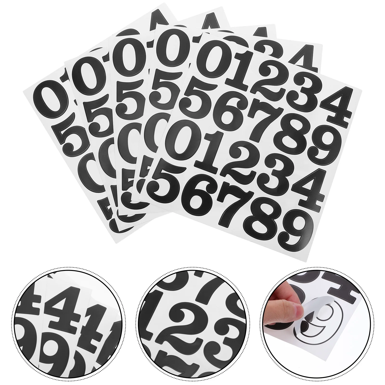 

25Pcs Waterproof Self Adhesive Vinyl Number Stickers for Home Office Mailbox Classroom Organizer Number Labels