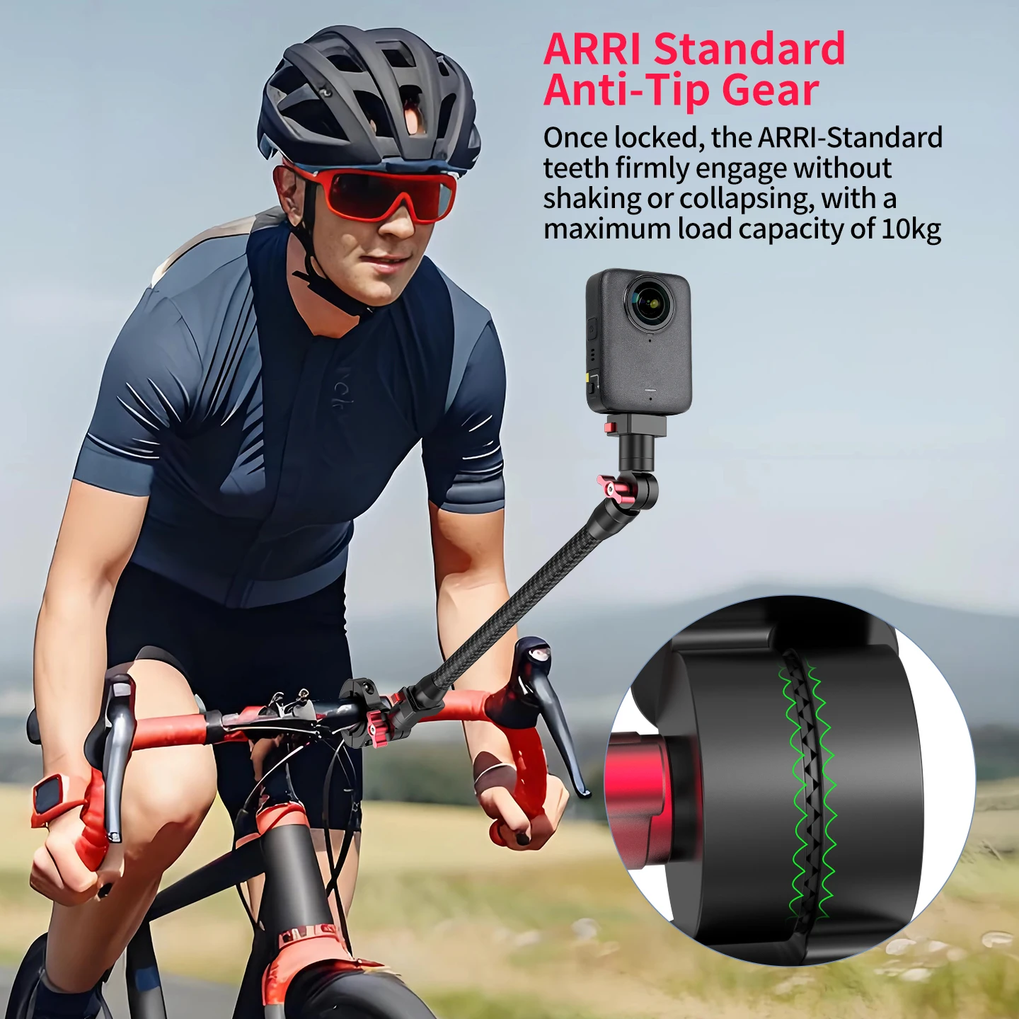 Motorrad Kamera Halterung Aluminium Fahrrad Lenker Klemme Magnetische Für DJI Osmo 360 Action 5 Pro 4 3 2 GoPro Insta360 Halterung – Detail 3