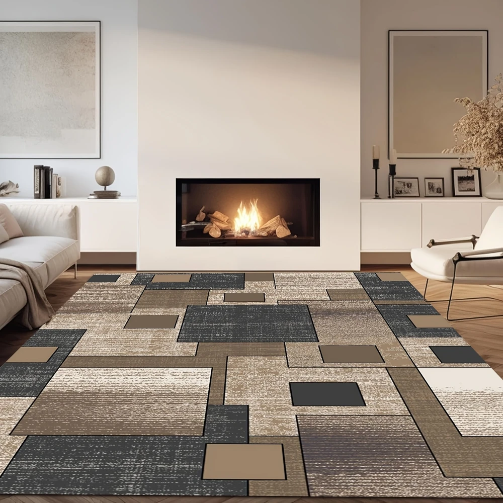 Modern Geometric Rug Living Room Dining Bedroom Lounge Carpet Coffee Table Office Study large Area Mats Non Slip Doormat