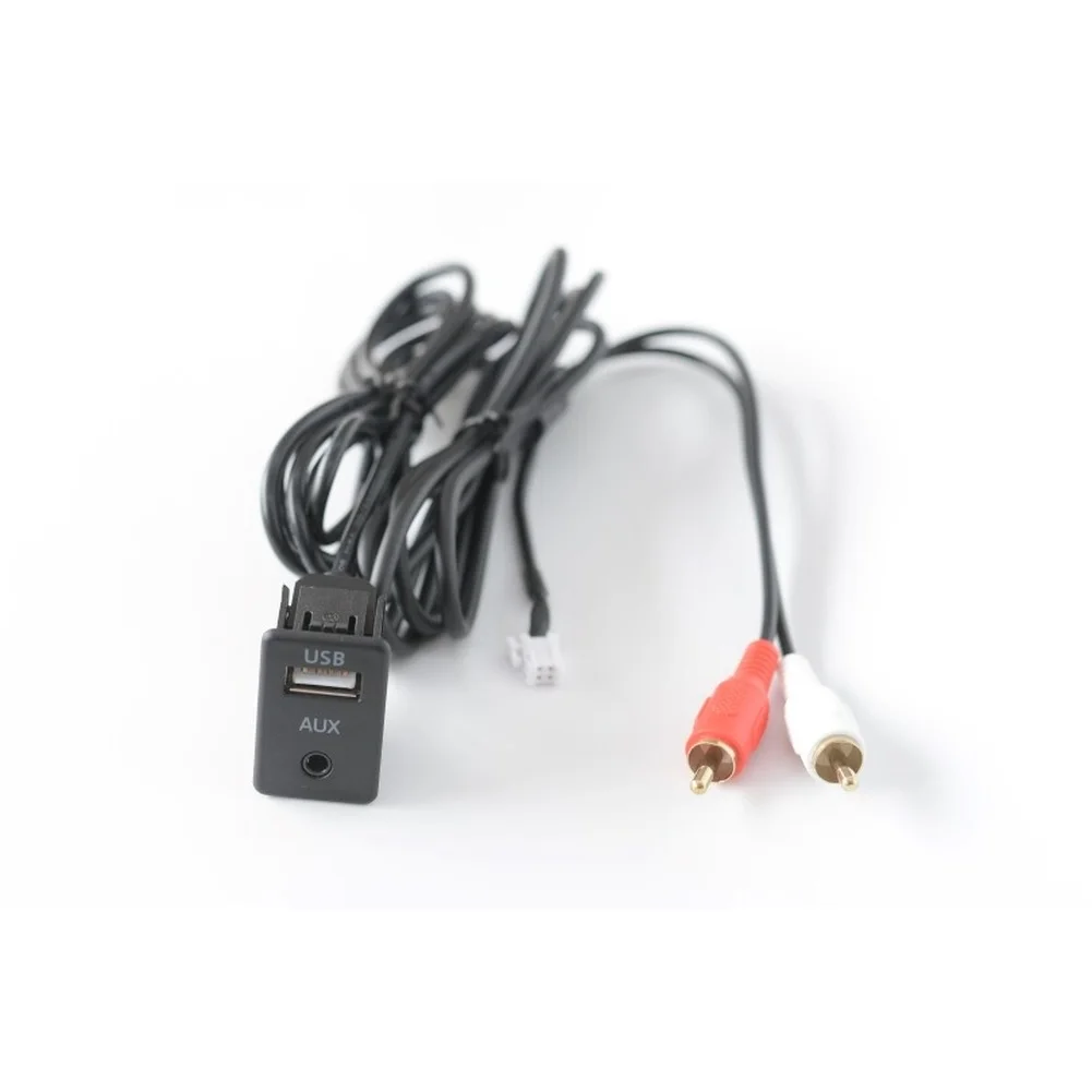For Enhanced Multimedia Experience Car Audio Adapter AUX Input Panel Black 4P Audio Interface Pressure Resistant