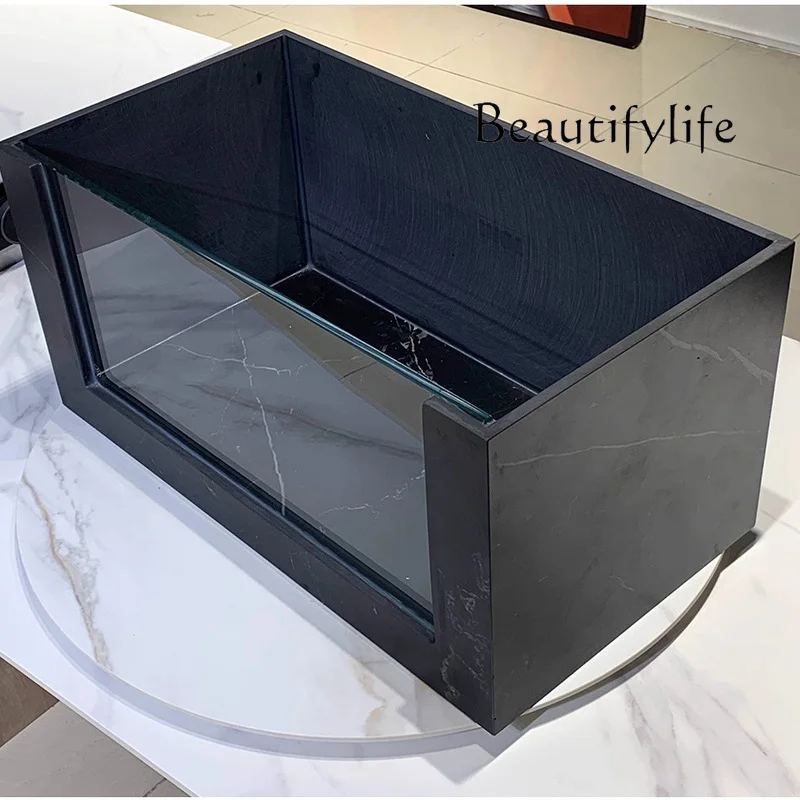 Patio familiar al aire libre, balcón, estanque de peces, suelo koi, tanque de tortuga integrado cuadrado, personalización de fregadero de visualización de paisajismo