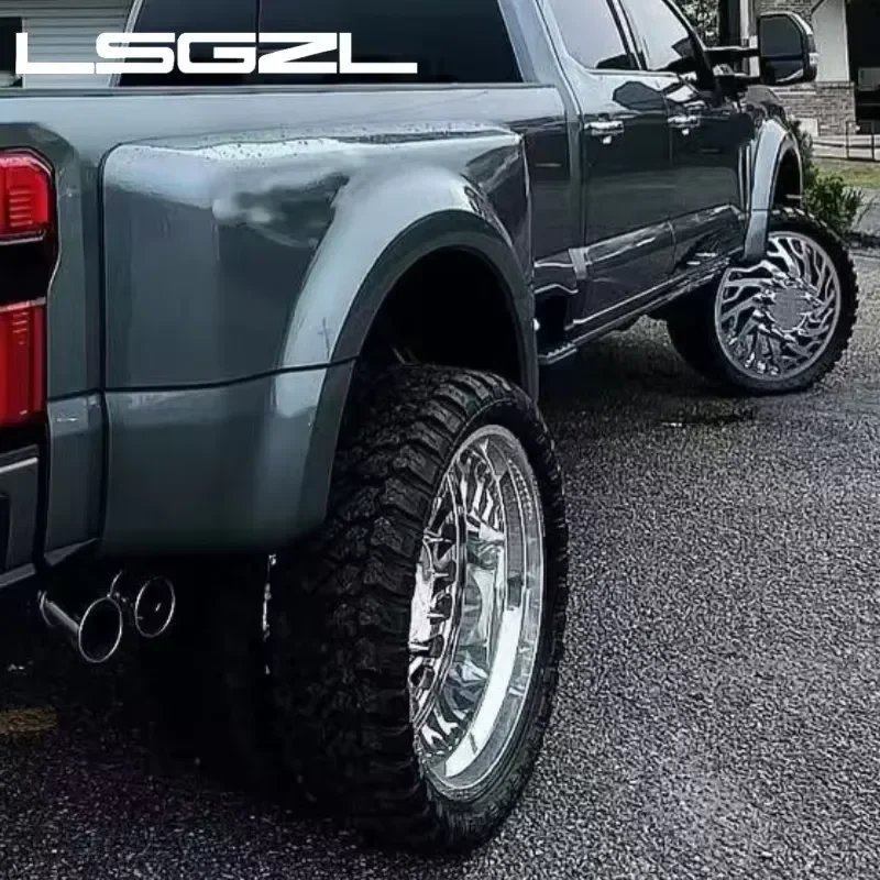 i LSGZL Custom Polished Dually Forged Wheels 8x6.5 6x139.7 8x180 10x225 Truck Rims 22 24 26 Inch for Truck F450 gmc OffRoad 4