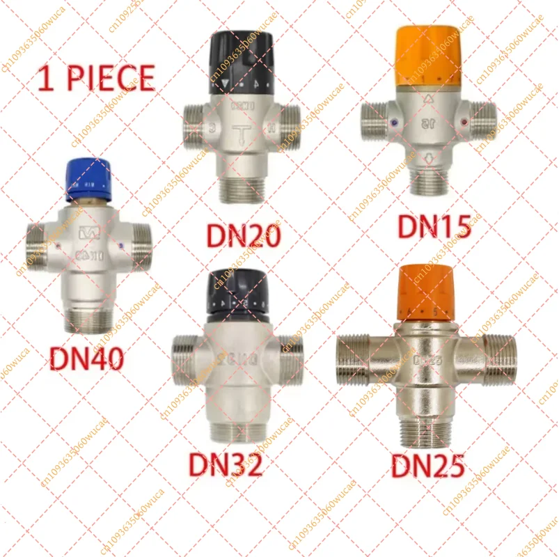 Thermostatic Mixing Valve 1/2 3/4 1 1-1/4 1-1/2 Inch Brass Shower Mixer for Bath Kitchen Faucet Anti-Scald