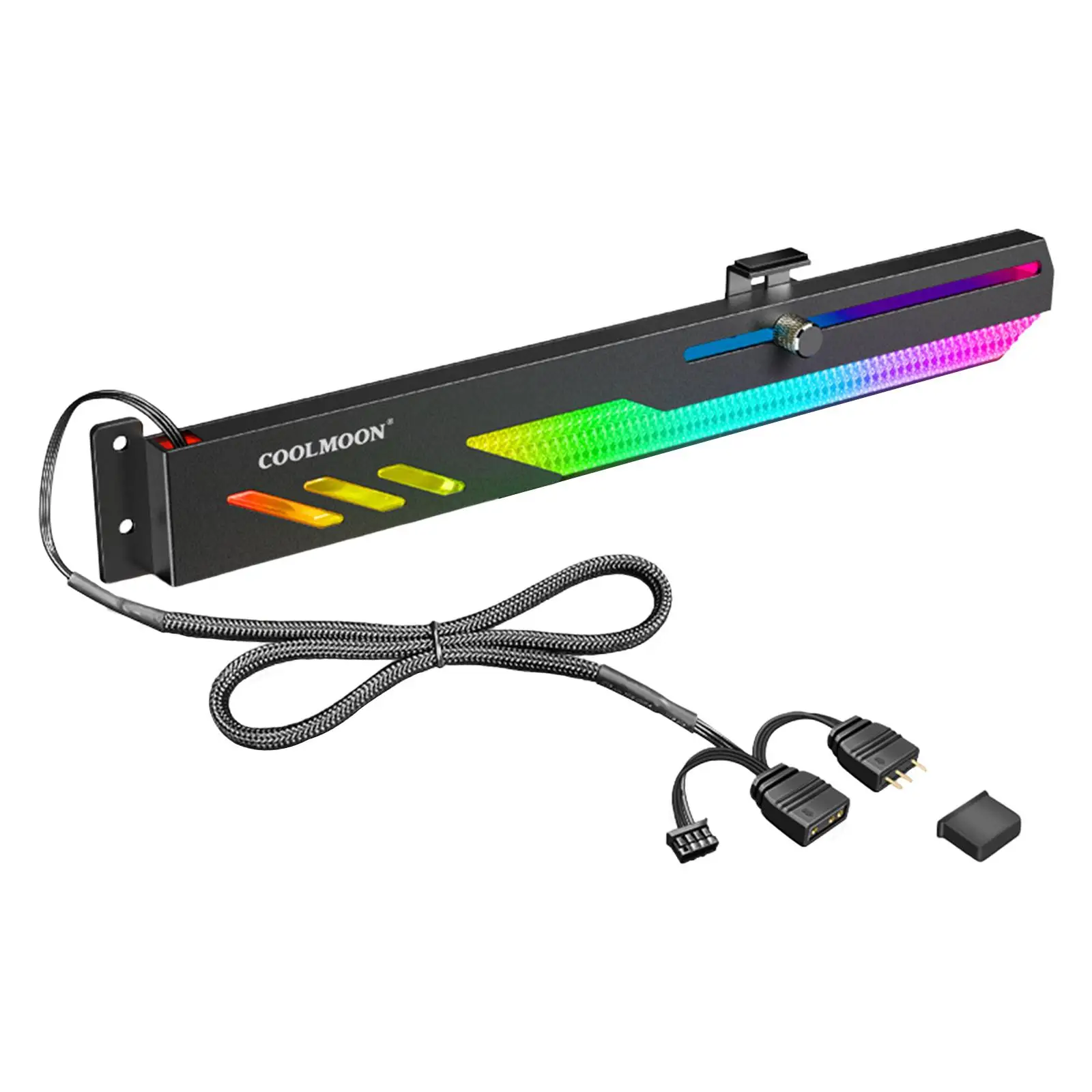 GPU Support Holder 5V Decoration Sliding Adjustment LED Computer Cards Support Adjustable Desktop RGB Strip Support PC Bracket