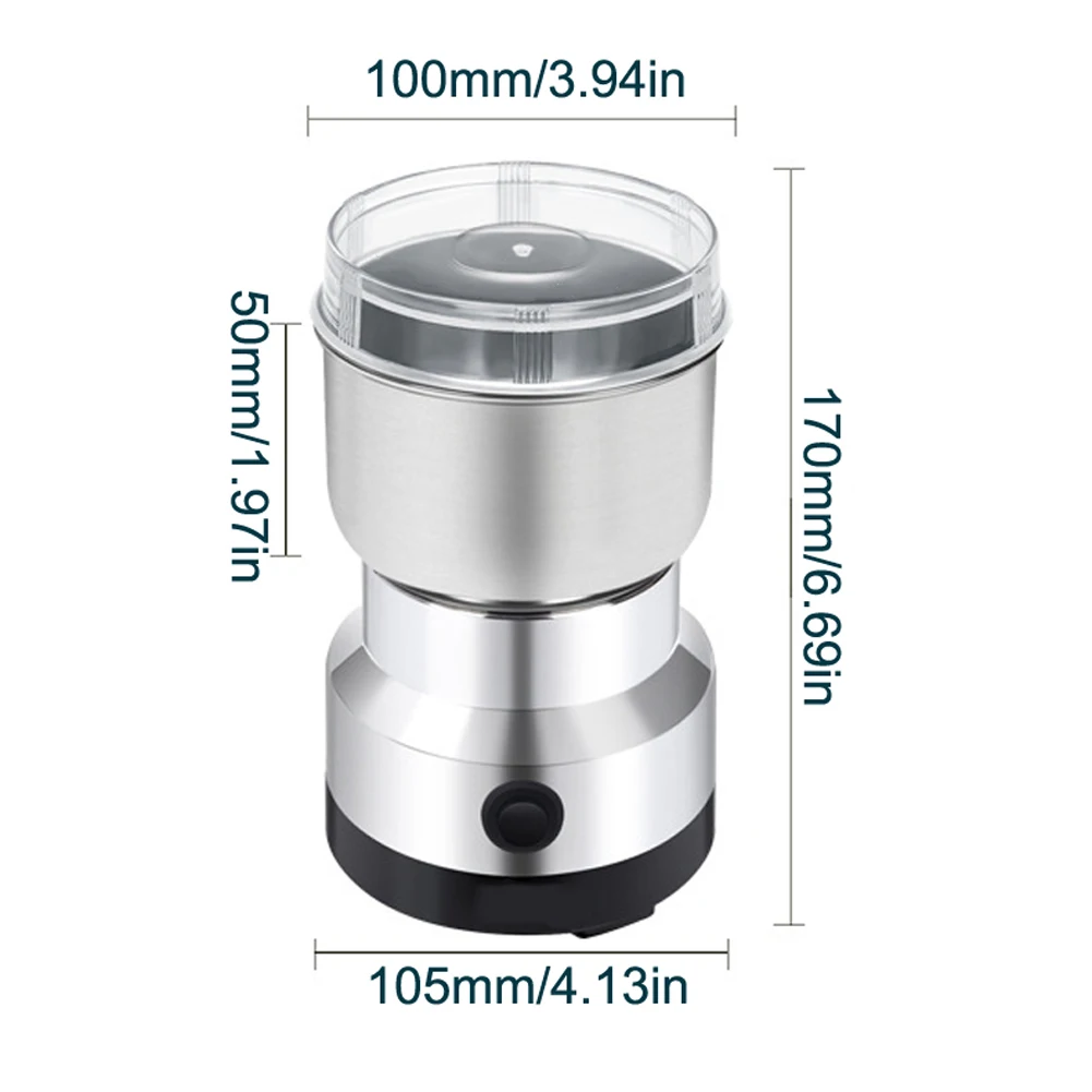 다목적 전기 커피 콩 그라인딩 도구, 스테인리스 스틸 밀링 머신, 씨앗 향신료 허브 견과류 커피 연마기