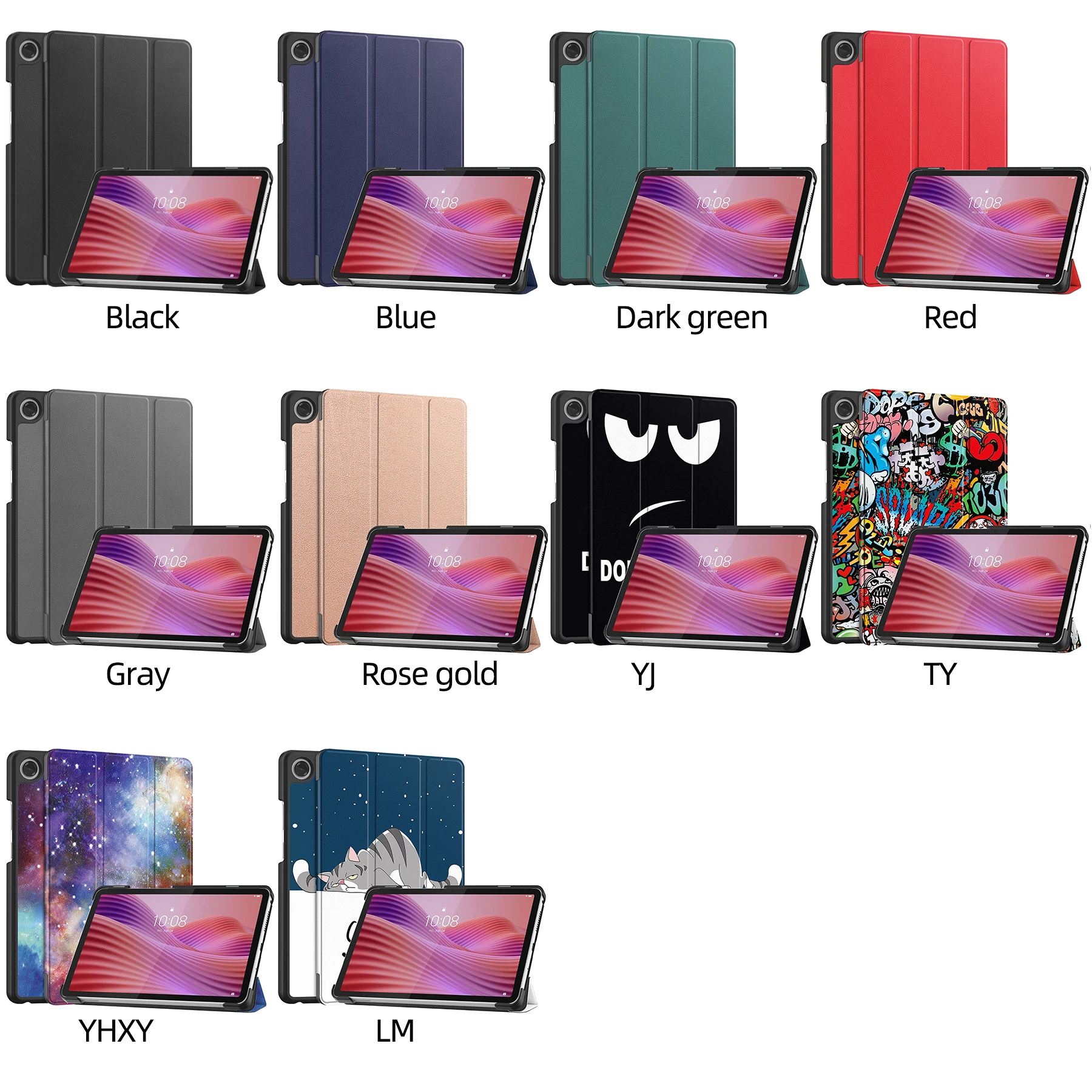 

Чехол для планшета Lenovo Tab One Tab K9, 8,7 дюйма, 2025 г., складная подставка из искусственной кожи, магнитный смарт-фолио, твердый чехол # N