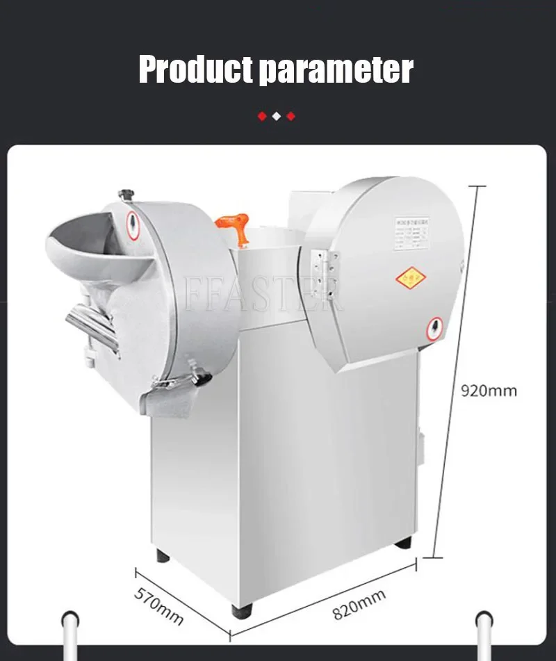 Tagliaverdure a doppia testa BURUIMU Tagliatrice commerciale per frutta e verdura recentemente aggiornata