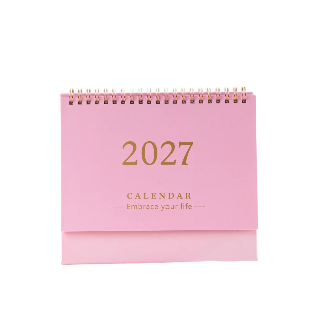 2027 Desk Calendar for Office Desk Home Dormitory Desktop Decoration Simple Creative Design Coated Paper S M L Size Range