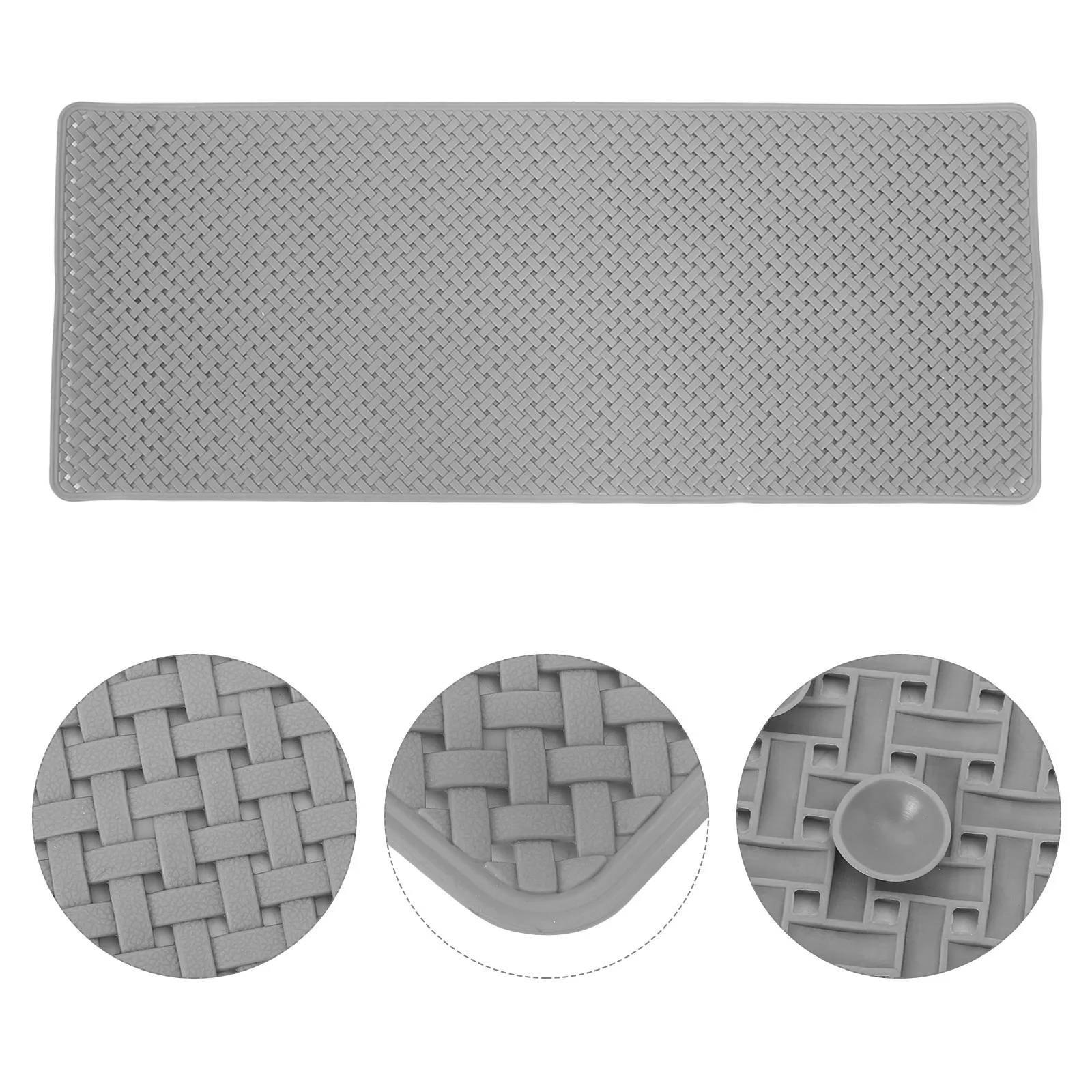 

Non Slip Bathtub Mat 45.20x16.11x0.39in Deep Gray Soft Comfortable Shower Safety Pad for Tub Bath Mats Anti Slip Bathroom Floor