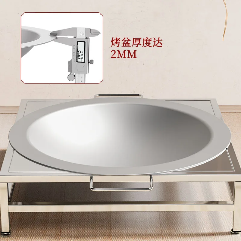 Stainless Steel Vintage Charcoal Fire Pit Indoor Heating Brazier For Tea Roasting Barbecue Home Use