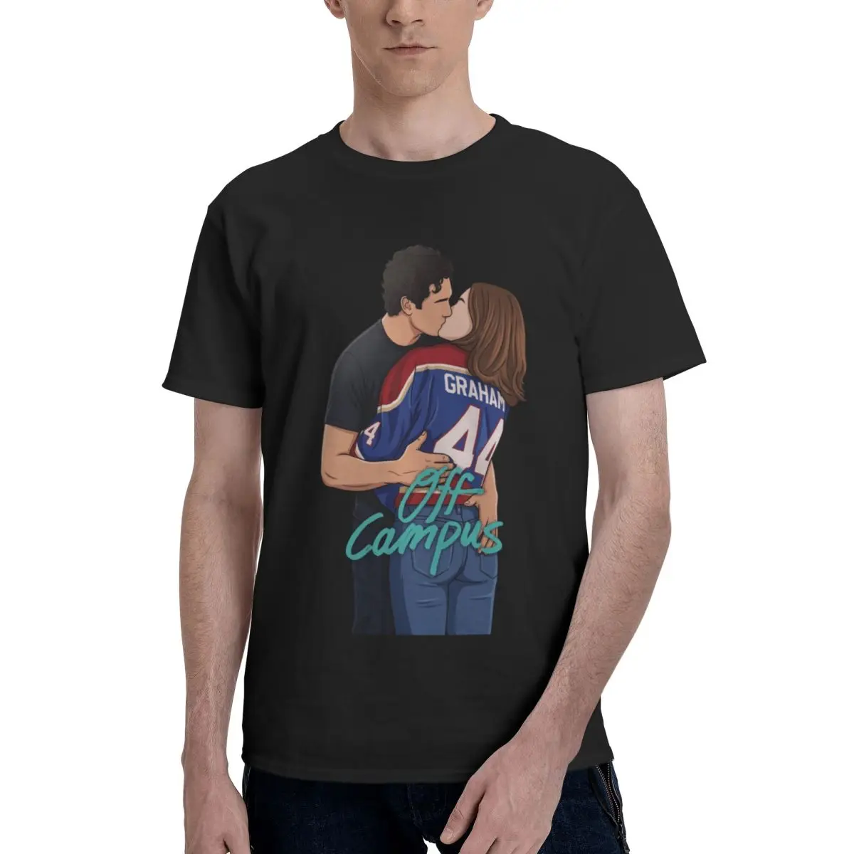 Men Off Campus Art Garrett And Hannah T Shirt Vintage Cotton Shirt Men