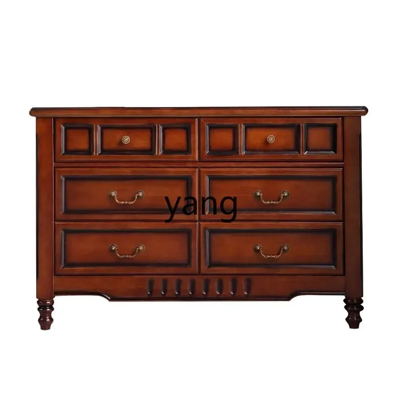 

LH modern all-solid wood chest of drawers master bedroom six chest of drawers living room home storage
