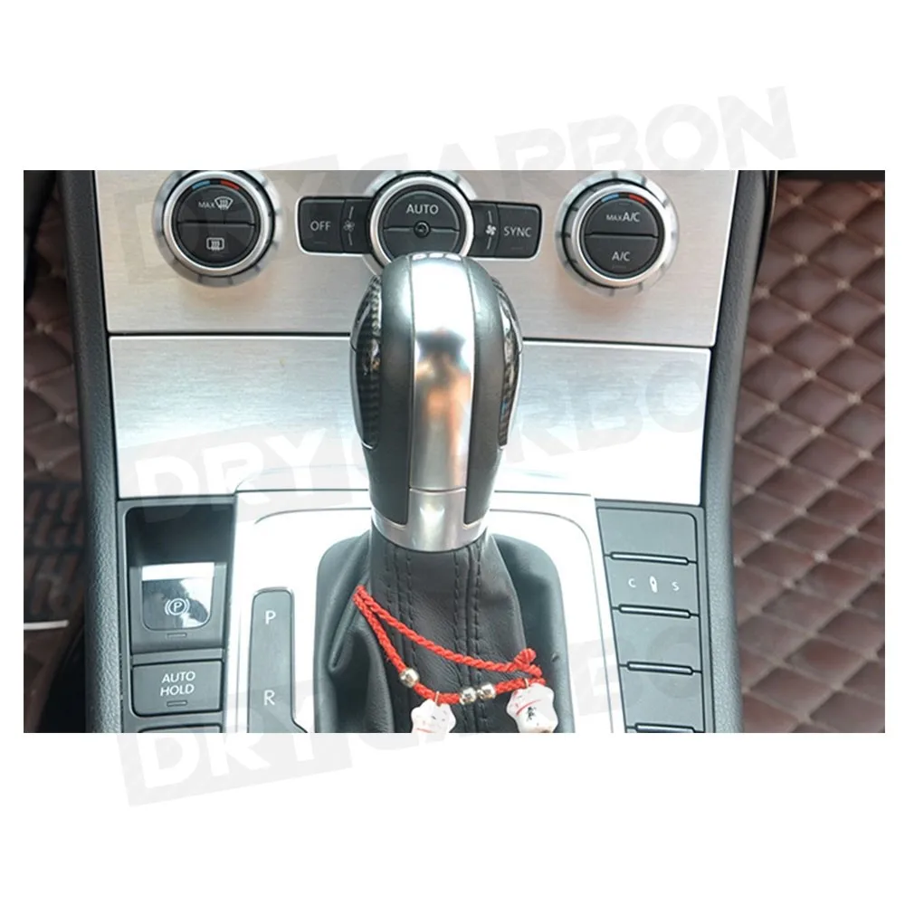 For Volkswagen VW Golf Polo Beetle Passat CC Scirocco Lavida LHD Gear Shift Knob Head Trim Cover Plate Car Carbon Look Stickers - view 5