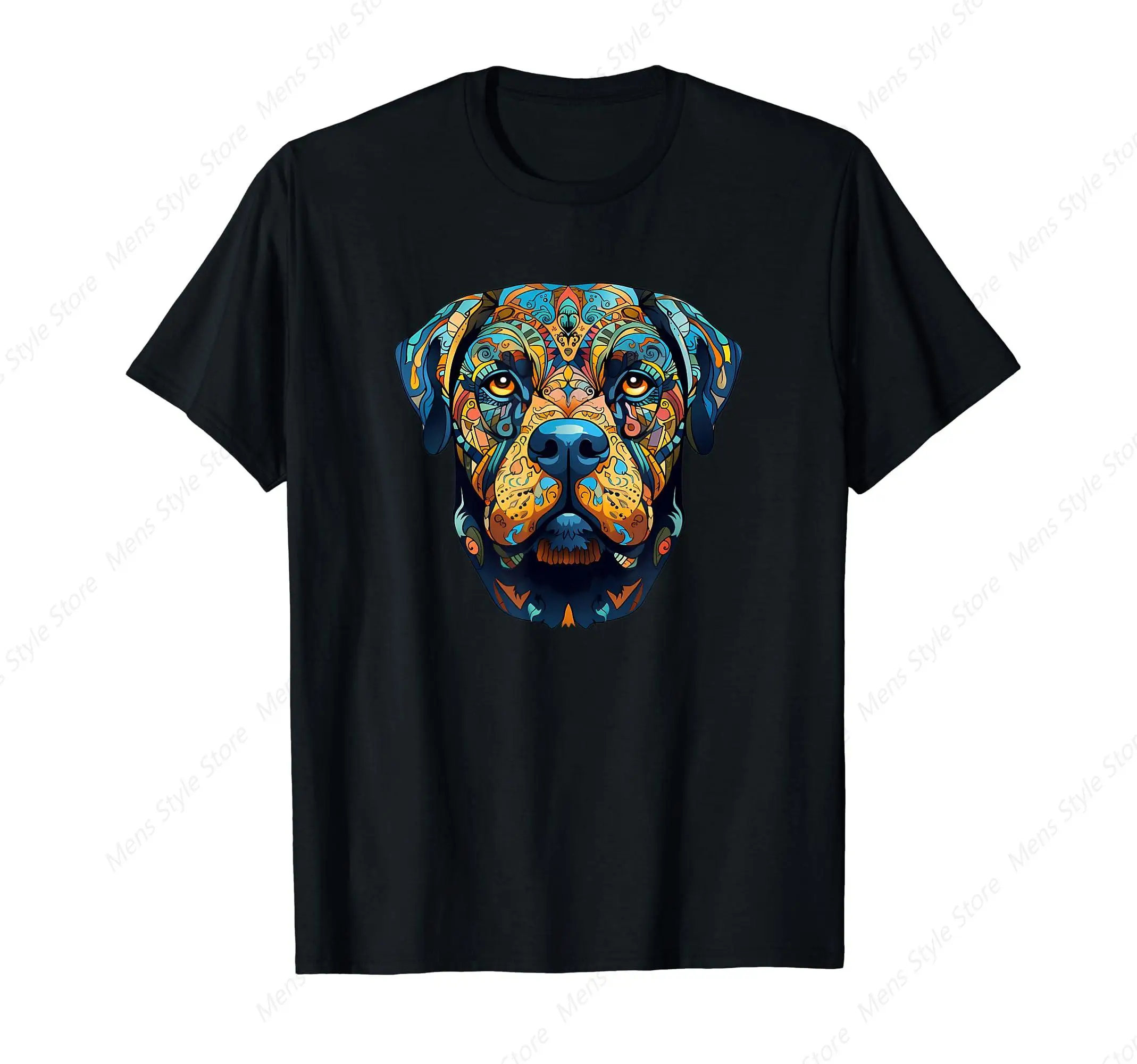 Halloween Rottweiler Sugar Skull Dogs Flowers, Funny T-Shirt