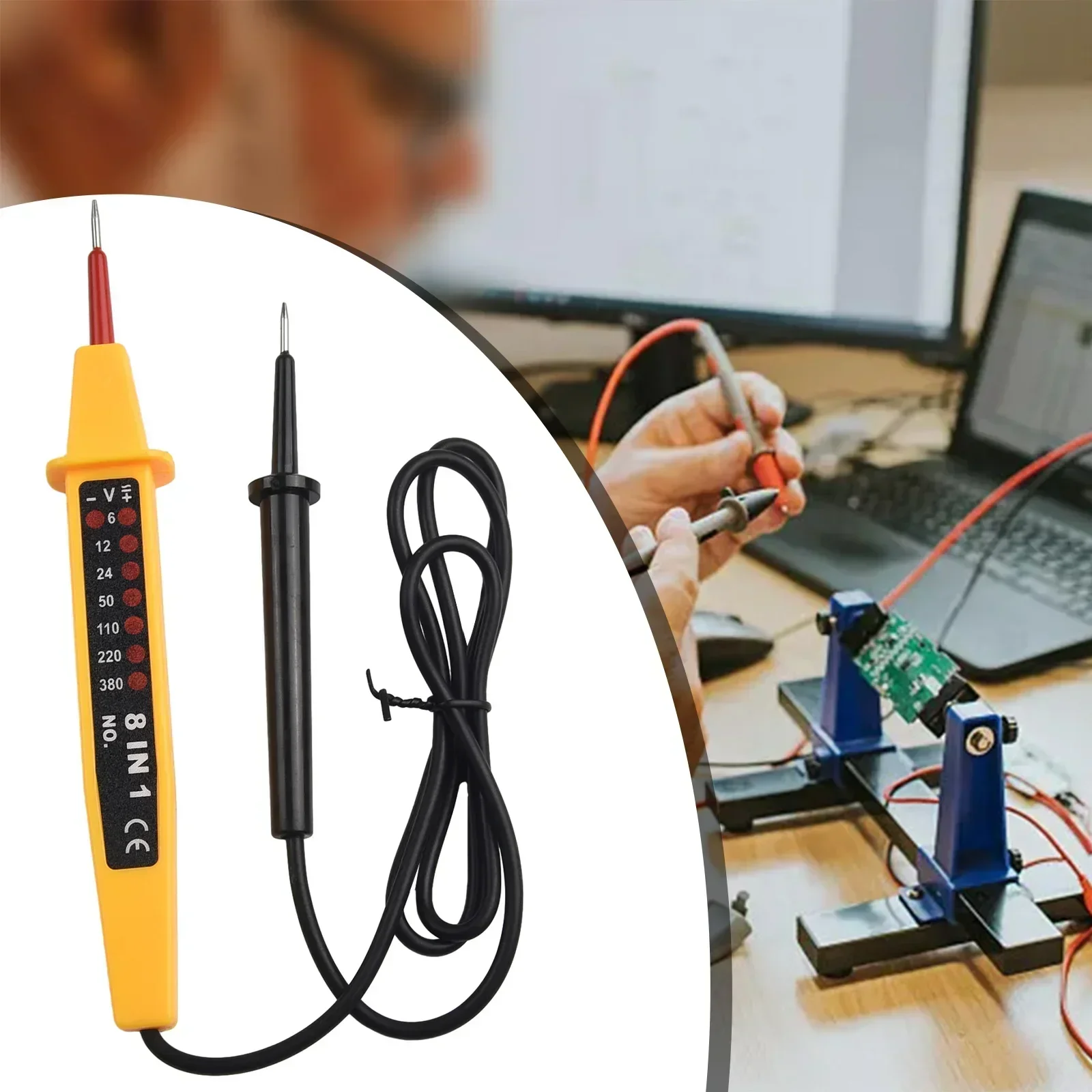 

8 In1 Tester Voltage AC DC 6-500V Auto Electrical Pen Circuit Detector Tester For Home Appliances/wiring Inspection Testing Tool