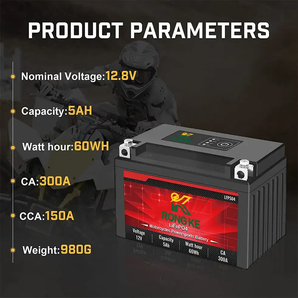 300CCA ricarica di stoccaggio Denel Start batteria per moto senza manutenzione batterie 12v 4ah AGM