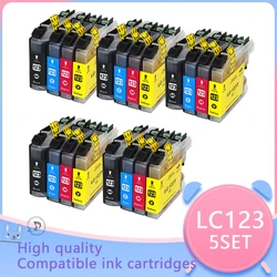 Compatível com cartuchos de tinta para O Irmão MFC LC123 J4410DW J4510DW J870DW DCP J4110DW J132W J152W J552DW impressora LC123 XL