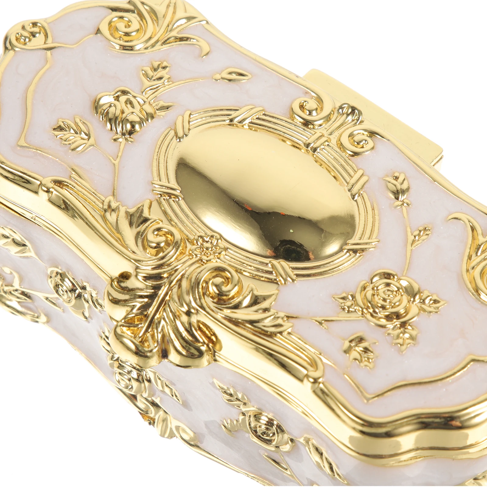 

Treasure Chest Jewelry Box Trinket Storage Household Decorative Boxes Zinc Alloy Floral Miss