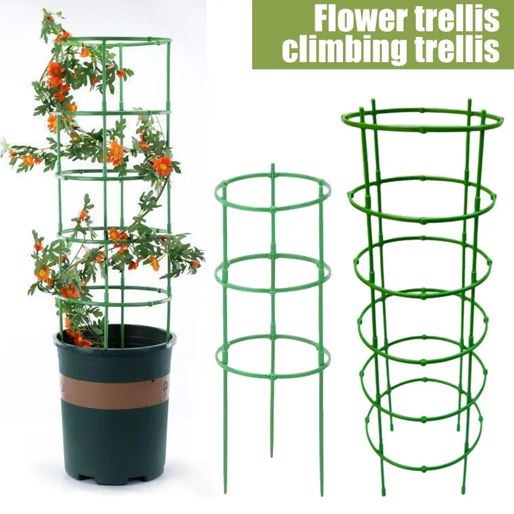 Plastic Plant Support 3/6/10 Layers Plant Stakes Round Plant Support Plant Cage Holder Flower Pot Climbing Trellis