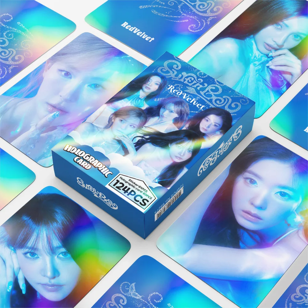 124Pcs/Set Idol Girl Group RED VELVET Summer Mini Album HD Printed Photo Card Irene SeulGi Wendy Joy Yeri Fan Collection Gift