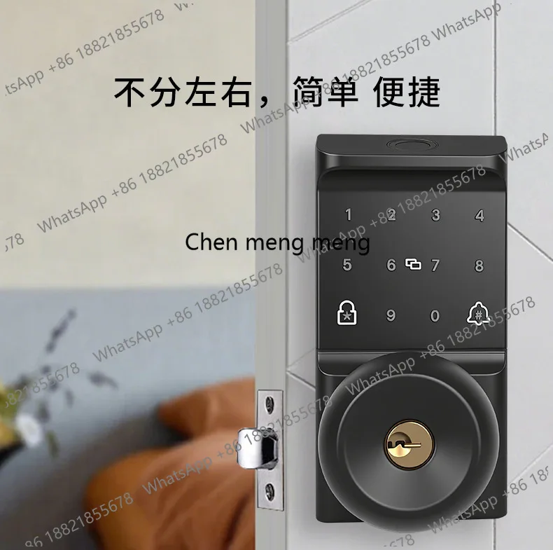 North American smart door lock American standard, stay lock, graffiti, blocking automatic WiFi password