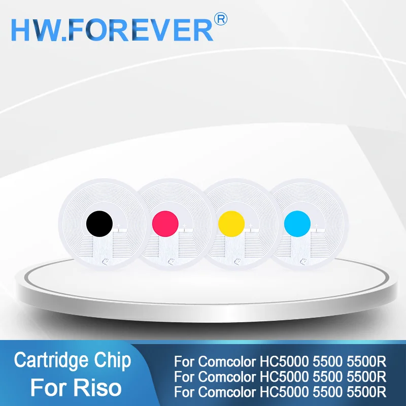 Per Riso S-4670 S-4671 S-4672 S-4867-S-4870 Circuito Integrato Della Cartuccia D'inchiostro Per Comcolor HC5000 5500 5500R Stampante Usa E Getta One Time Chip