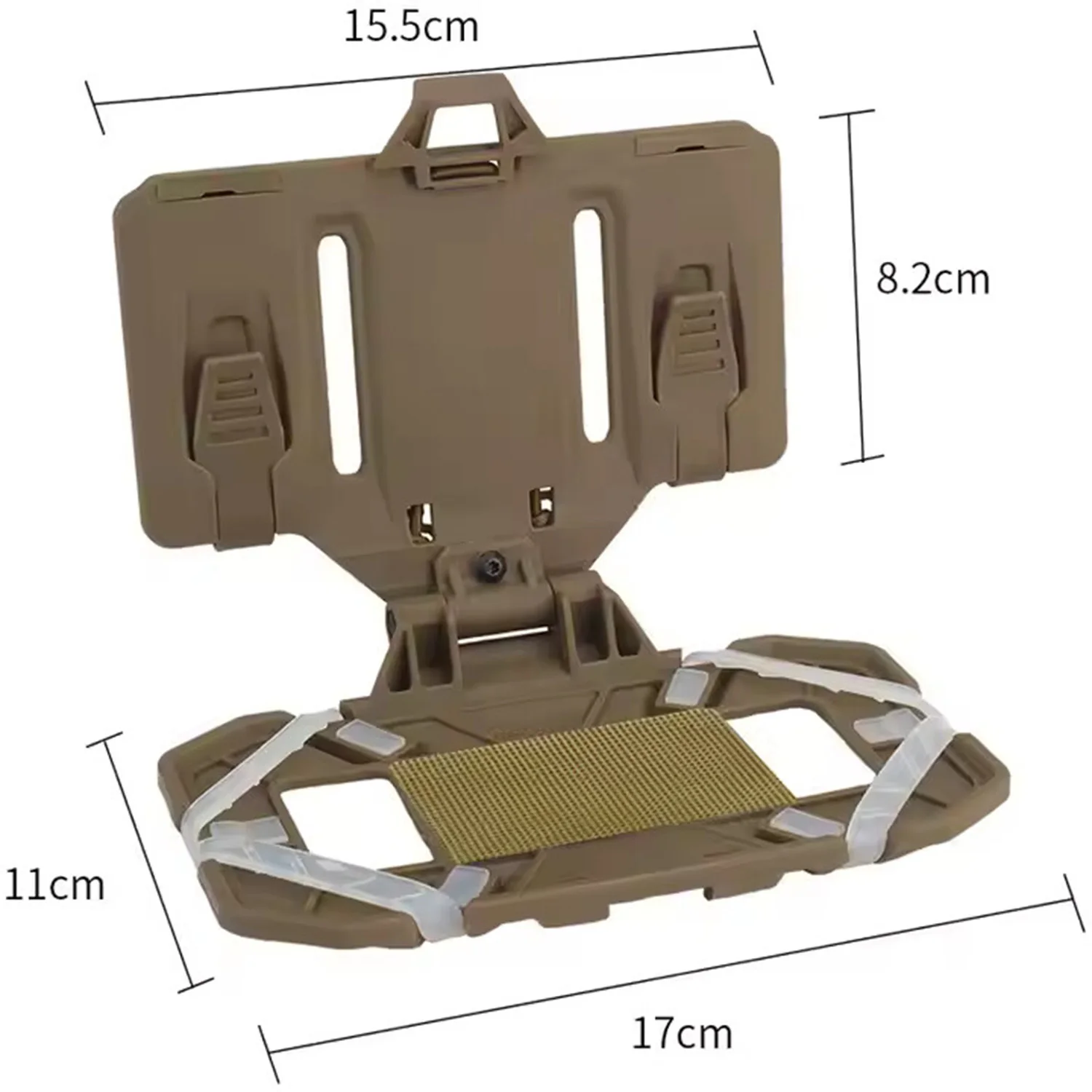 BOOIU Tactical MOLLE Phone Folding Navigation Board Chest Mobile Phone Plates Holder Panel CS Outdoor Vest Phone Holder Plates
