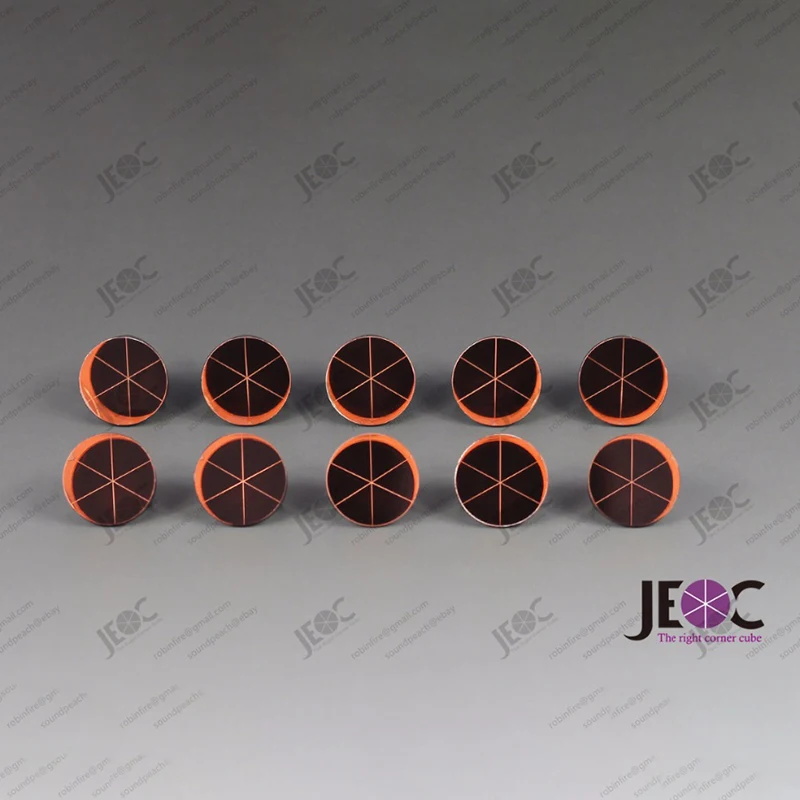 10 Pieces of JEOC Copper Coated 1inch Corner Cube Prism, Plated 25.4mm Trihedral Retroreflector,5 Arcsecs Topography Accessories