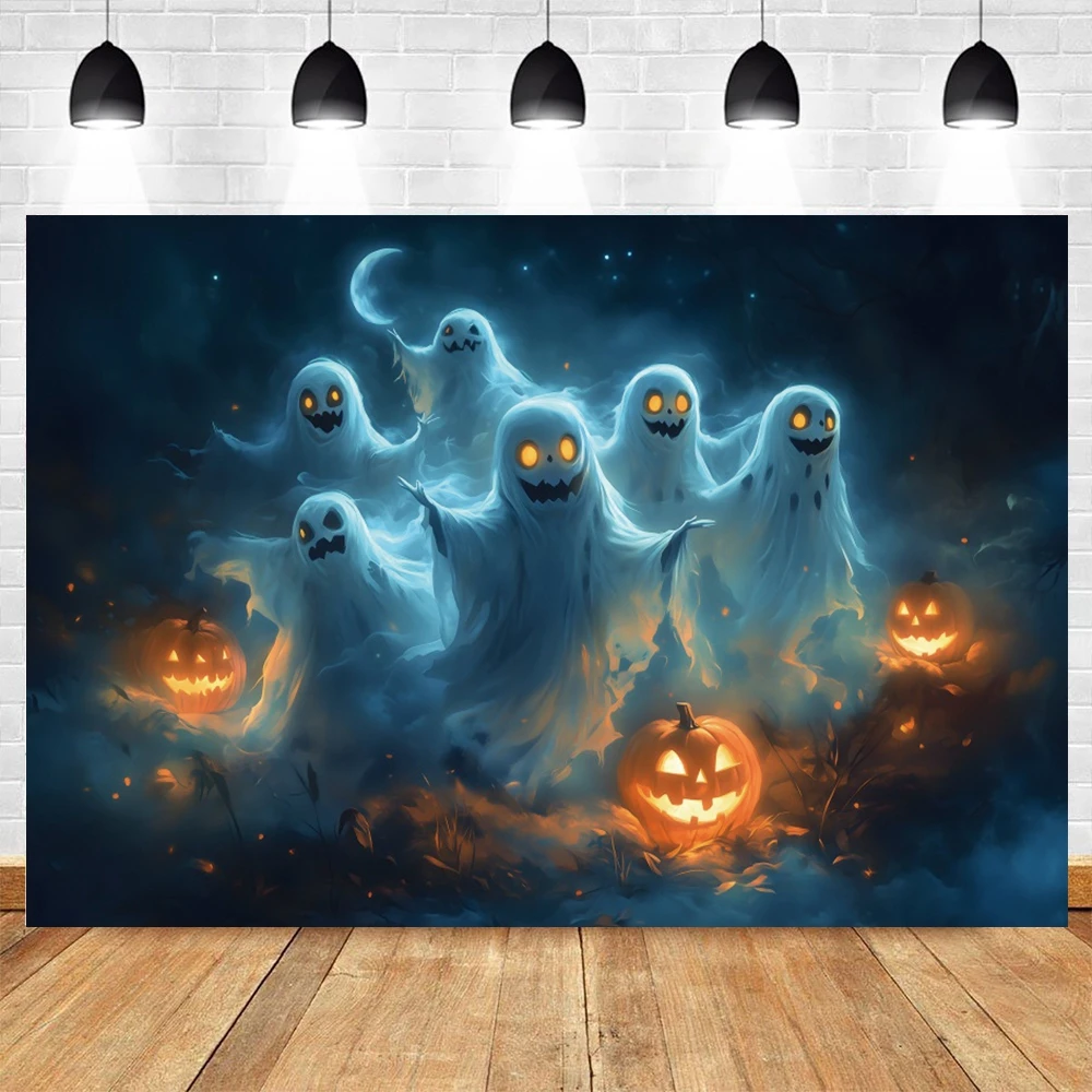 

Halloween Baby Shower Backdrop Witch Magic Theme A Baby is Brewing Party Decor Cute Ghost Spider Photo Background Studio Props