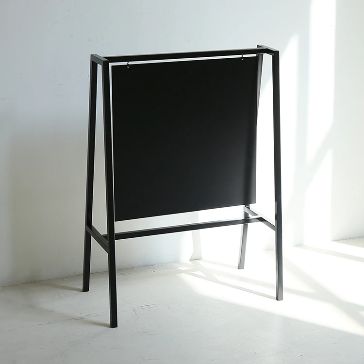 Custom Black Pavement Sign Swing Advertising Board Outdoor Store Entrance Floor Stand A Frame Sidewalk Sign