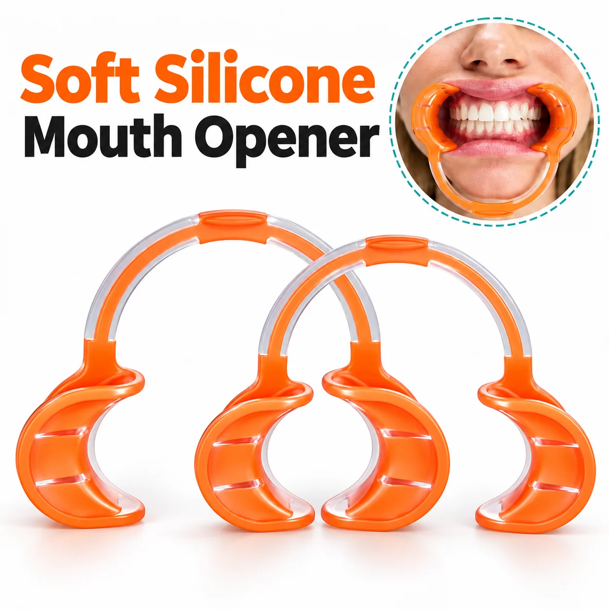 Dental C-Shaped Silicone Lip and Cheek Retractor Intraoral Mouth Opener Orthodontic Expander Oral Care Tool