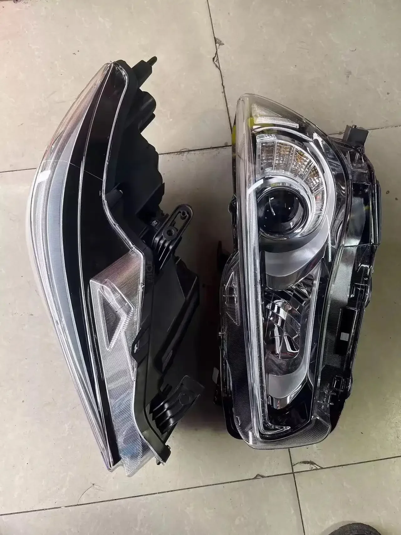 سيارة Led العلوي كشافات النهار تشغيل DRL رئيس مصباح منخفضة عالية شعاع بدوره إشارة لإنفينيتي q50l 15-21 #4