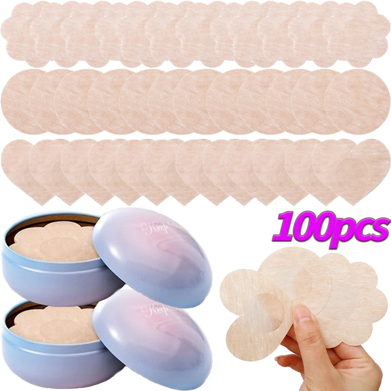 

10-100pcs Women Sexy Invisible Nipple Cover Stickers Safety Breast Lift Tape Self-Adhesive Disposable Chest Pasties Bra Padding