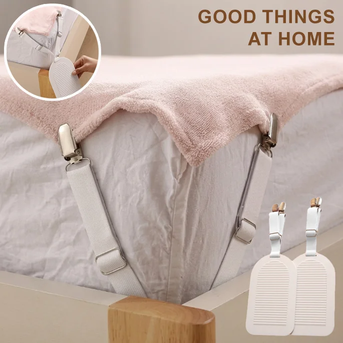 Adjustable Bed Sheet Holder Straps Non Slip Mattress Fastener Clip Anti-slip Fixing Clamps for Bed Sheets Cooling Mat Sofa Cover