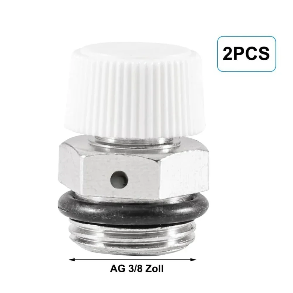 2pcs Radiator Bleed Valve Automatic Air Release Bleeder For Heating Systems For Residential And Commercial