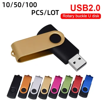 10/50/100 Metalen USB Flash Drive Pen Drive 4GB 8GB 16GB Pendrive 32GB Memory Stick 64GB USB Stick Gift Gratis Aangepast LOGO
