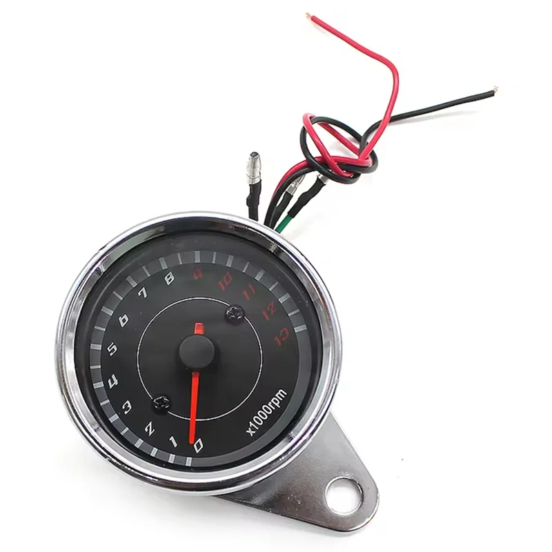 

DC 12V Analog Tachometer 1000RPM For Motorcycle With Blue LED Backlight Tacho RPM Gauge