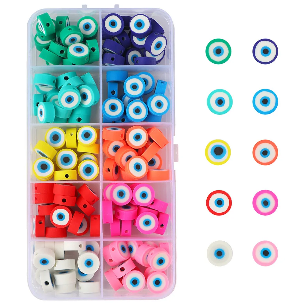 

150Pcs Evil Eye Beads Small Jewelry Accessories DIY Loose Beads for Bracelet Necklace Hair Tie Craft Supplies DIY Supplies