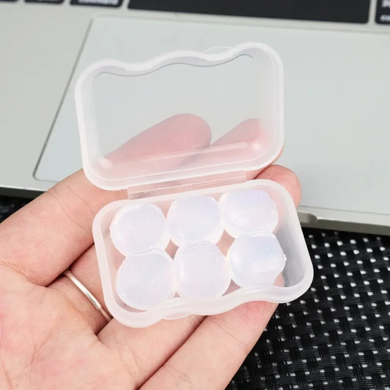 Transparent Soft Silicone Gel Earplugs Silent Noise Cancelling Sleeping Ear Plug Waterproof Swimming Ear Protection Earplug
