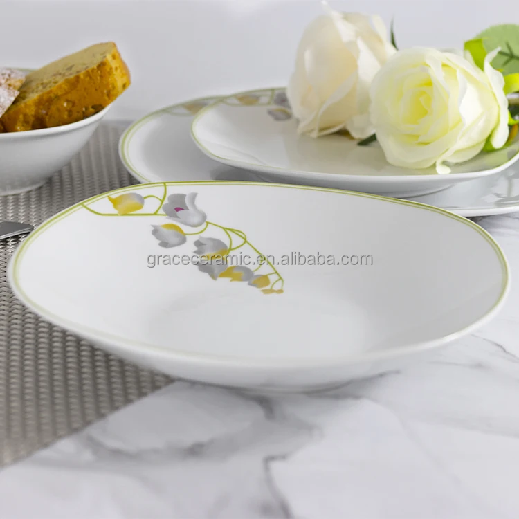 24pcs Flower Country Style Dinnerware Set Ceramic Porcelain Table Dinner Set Luxury Fine Bone China Floral Dinnerware Set