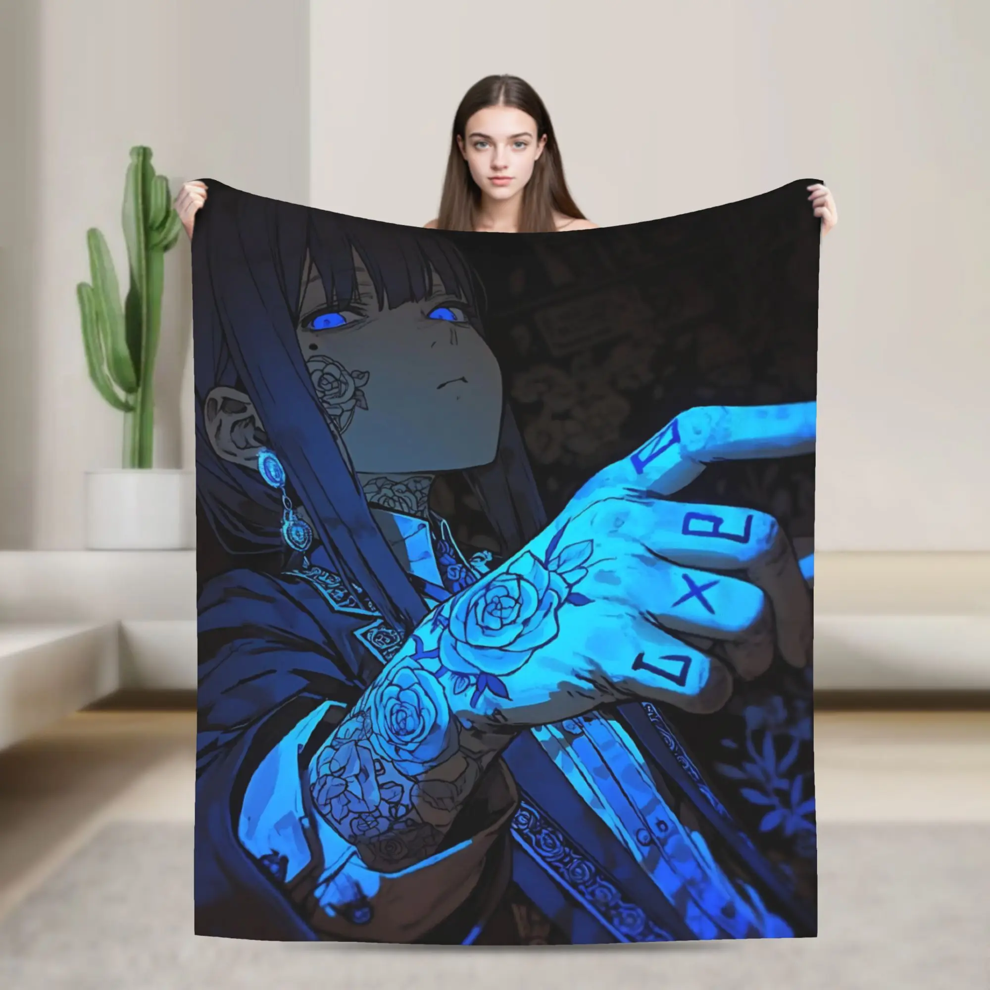 Ado Singer Tour Blankets  Flannel Funny Soft Throw Blanket for Coverlet Spring Autumn