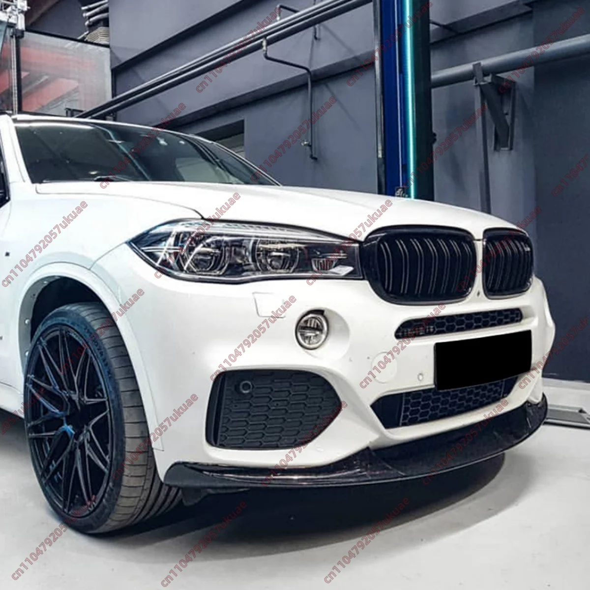 Front Bumper Lip Splitter for BMW X5 F15 M-Sport 2014-2018 Glossy Black ABS Cover Body Kits Tuning Accessories Lip Under Trim