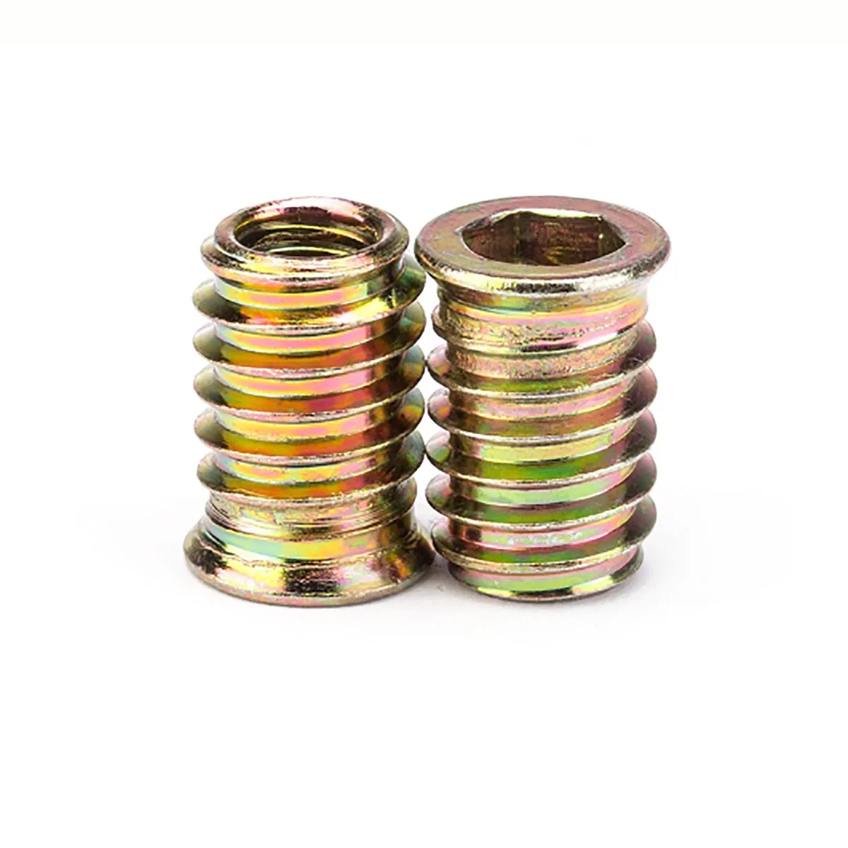 Carbon Steel Hexagonal Drive Head Thread Embedded Insert Nut Inner Diameter 5/6/8/10mm