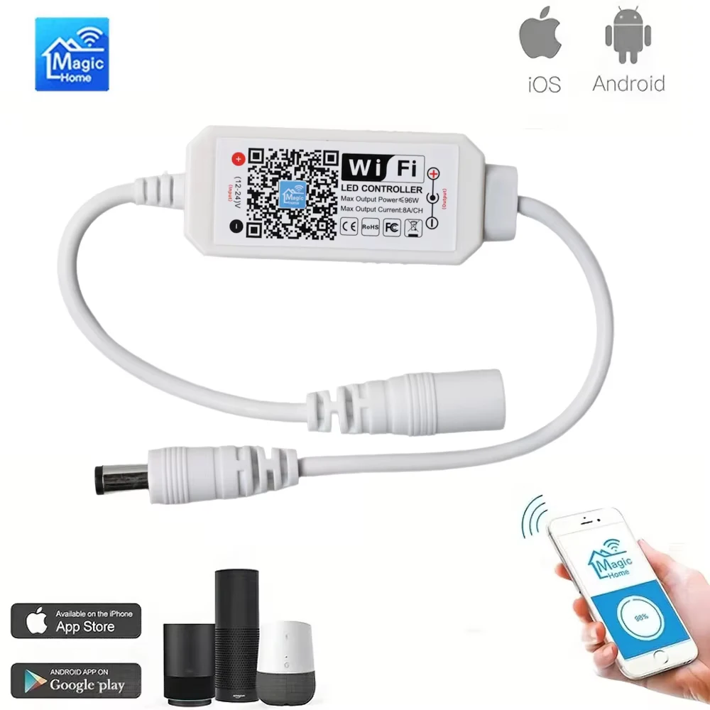 WiFi COB LED قطاع 5 متر 12 فولت دافئ طبيعي أبيض مرن عكس الضوء ضوء ديكور منزلي ذاتي الصنع 3000K 4000K 6500K لمساعد أليكسا جوجل