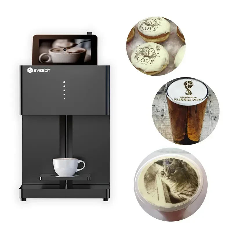 EVEBOT EB-FT4 Printer 3D Digital Edible inkjet latte art coffee printer machine pizza cake