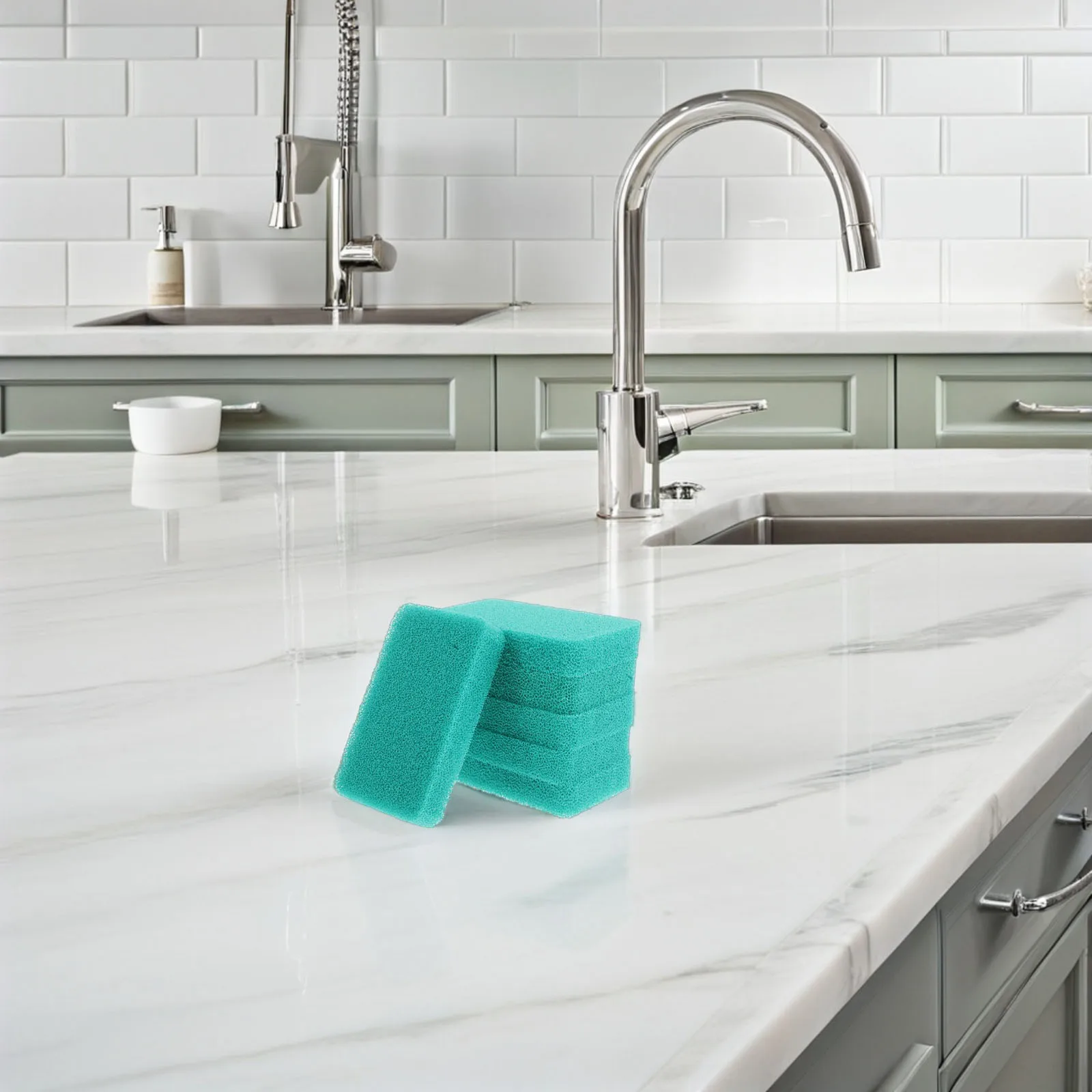 

10pcs Silicone Cleaning Sponge Kitchen Scrubber Reusable Non Stick Oil Dish Vegetable Fruit Pads Sponges Home Daily Necessities