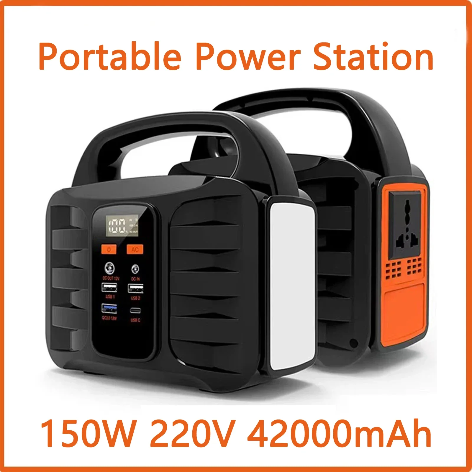 PURFIELD 150W 42000mAh Portable Power Station Emergency Pwer Station Outdoor Camping Power Bank Power Charger Supply Inverter